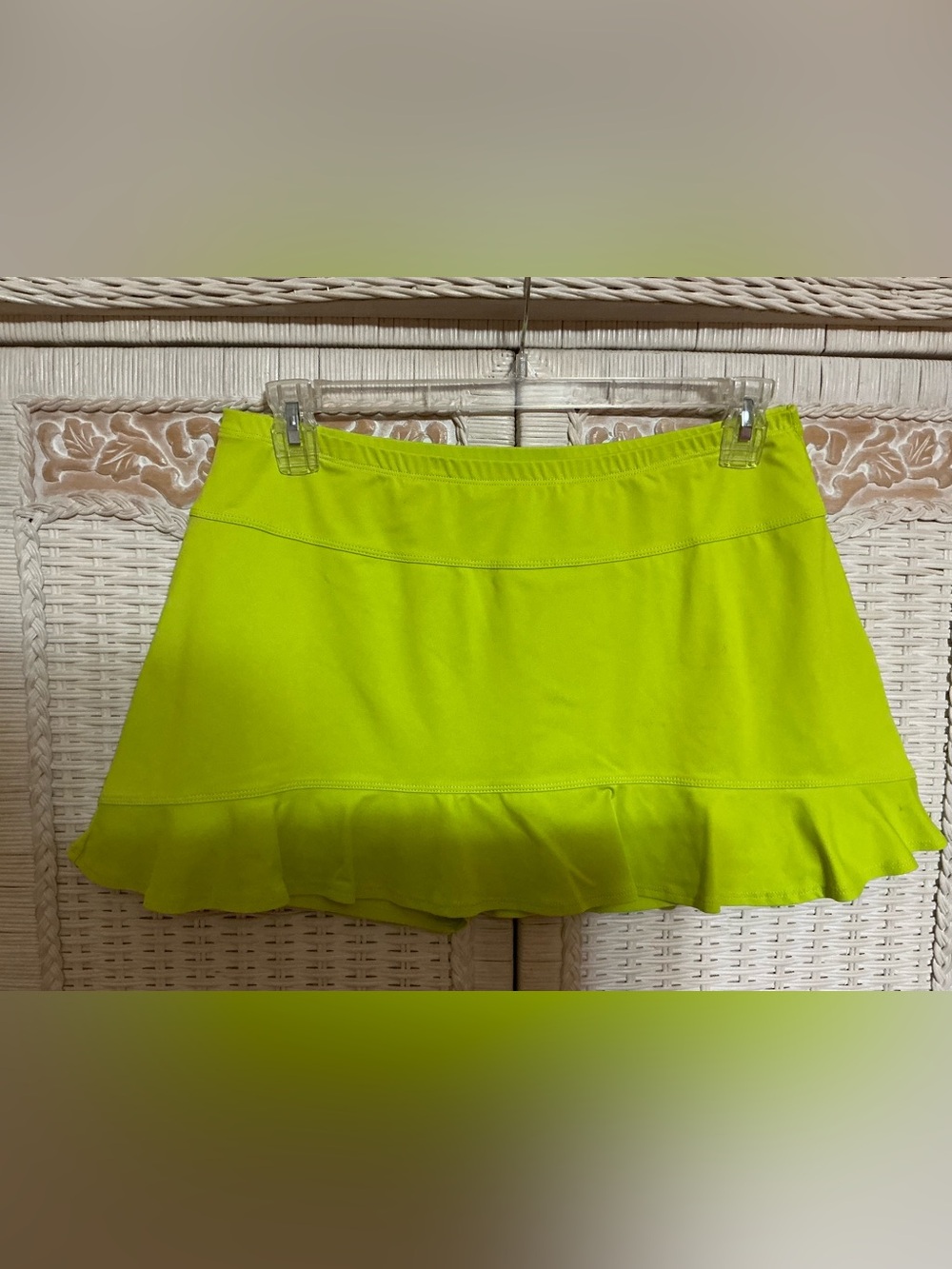 Tail Neon Lime Ruffle Hem Mini Skirt